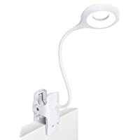 Luz de lectura con clip- luz de libro LED 28 Eye Protect- luz de lectura de cama de 3 colores x 3 brillos con cuello…